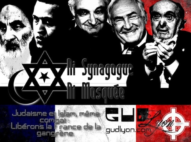 Affiche antisémite Gud Lyon