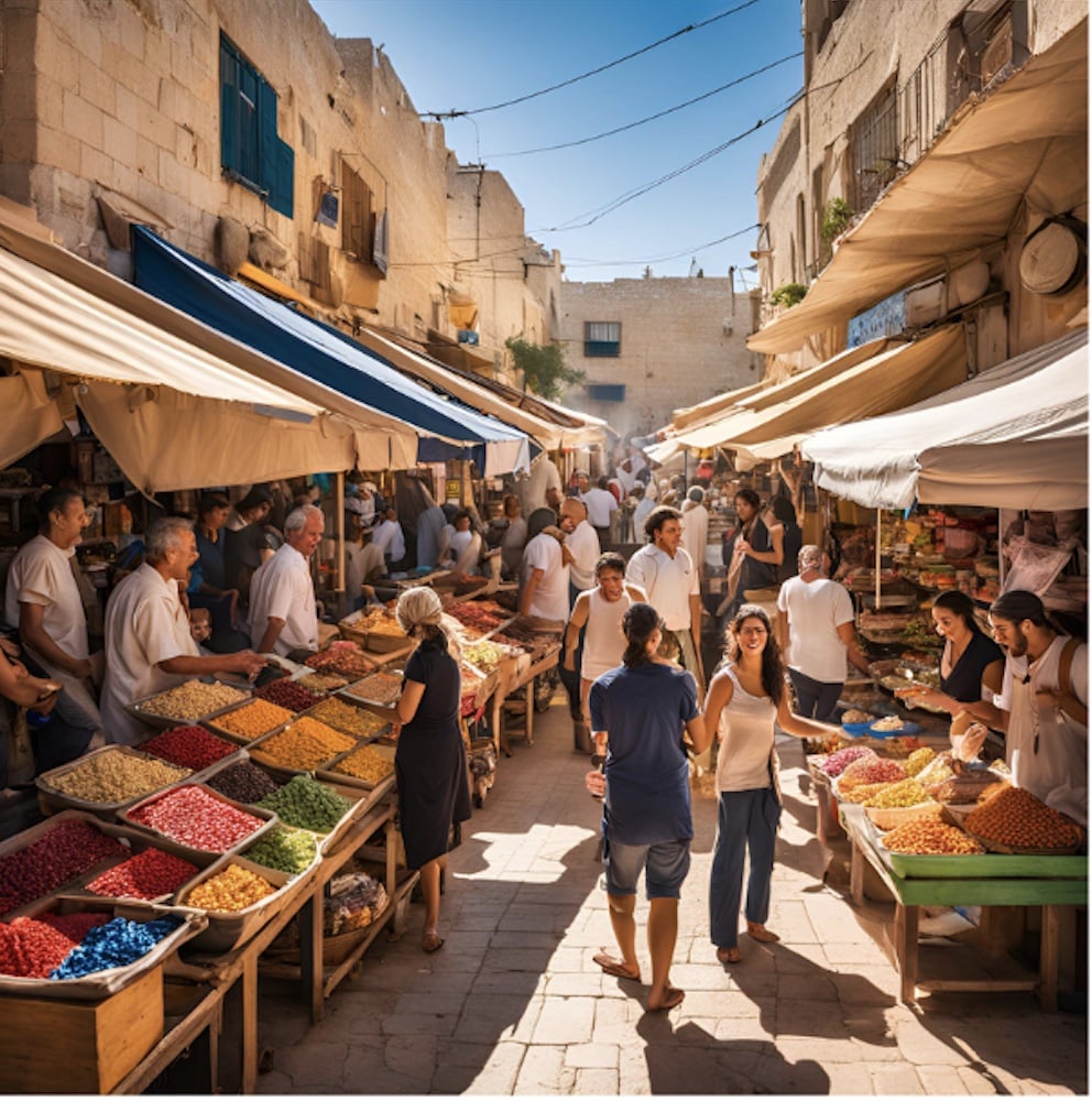 Marché en Israël